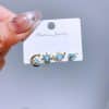 New Dream Blue Loving Heart Planet Earrings 4-piece Set