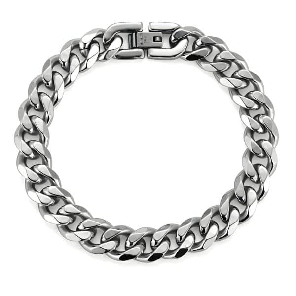 Thick Type Simplicity Stainless Steel Polished Buckle Bracelet