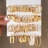 Women's Retro Artificial Pearl Earrings Suit