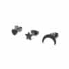 Simple Star Moon Heart Love Heart Shaped Set Stud Earrings