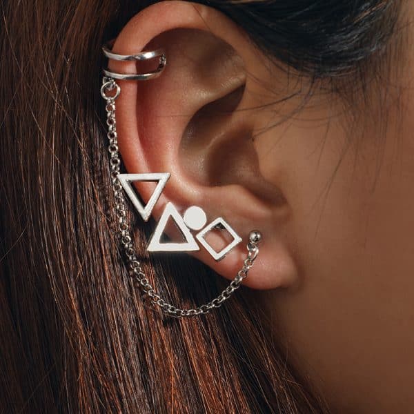 European And American Retro Earrings Set Combinationked