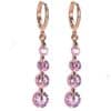 18K gold-plated diamond drop earrings