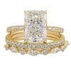 S925 Sterling Silver Super Shiny Ice Flower Cut Zircon Ring Suit