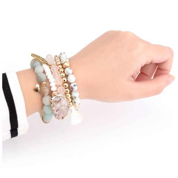 Natural stone bead bracelet