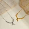 Women's Versatile Light Luxury Bamboo Knot Bamboo Leaf Necklace