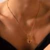 French Style Vintage Court Style Titanium Steel Heart Pendant Necklace For Women