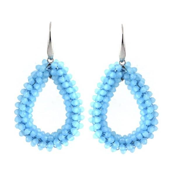 Drop-shaped Glass Crystal Earrings