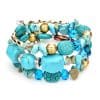 Colorful Natural Stone Turquoise Beaded Bracelet Women Multi-layer Winding Bracelet