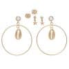 Alloy Shell Eyes Star Earring Set