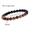 Frosted Stone Wooden Bead Hand Strung Crater Stone Bracelet