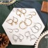 European and American Fashion New Alloy Earring Set Combination