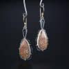 Creative Drop-Shaped Color Printed Glass Earrings