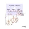 Circle Wooden Dream Catcher Star Earring Set