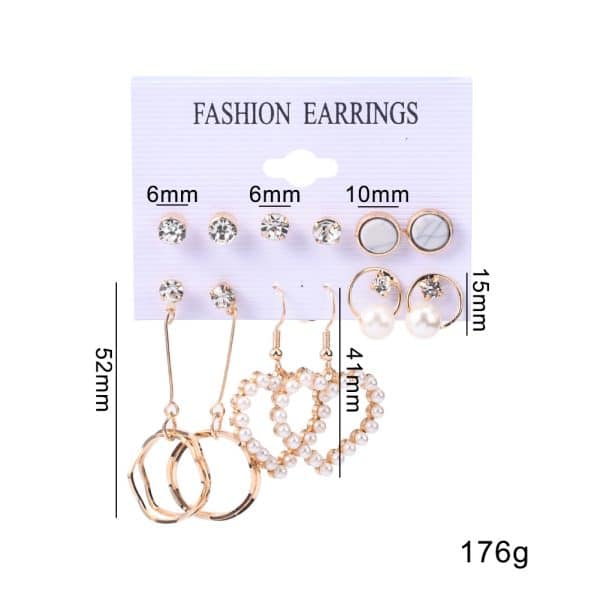 Circle Wooden Dream Catcher Star Earring Set