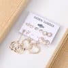 Circle Wooden Dream Catcher Star Earring Set