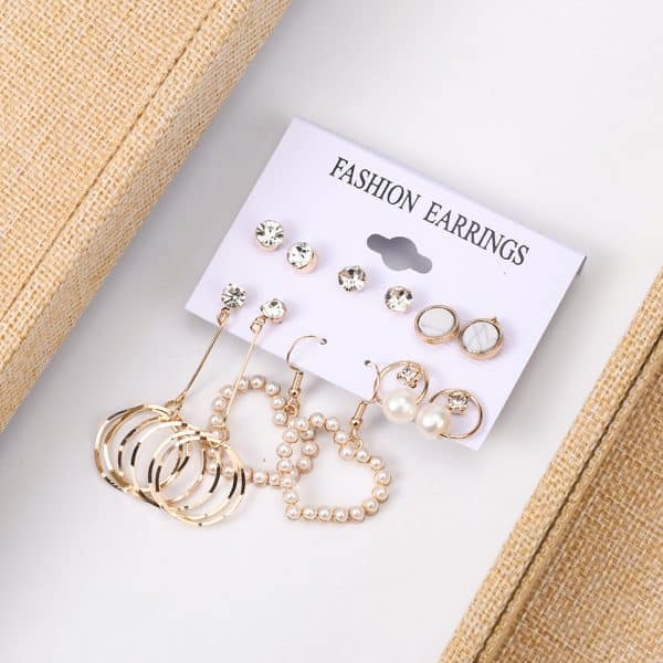 Circle Wooden Dream Catcher Star Earring Set