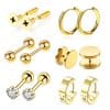 Stainless Steel Stud Earrings Set