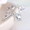 Zircon Circle Full Diamond Sterling Silver Stud Earrings