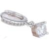 Zircon Circle Full Diamond Sterling Silver Stud Earrings