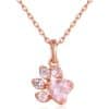 Rose Gold Hibiscus Stone Cat's Claw Jewelry