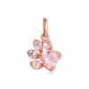 Rose Gold Hibiscus Stone Cat's Claw Jewelry