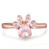 Rose Gold Hibiscus Stone Cat's Claw Jewelry