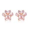 Rose Gold Hibiscus Stone Cat's Claw Jewelry