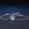 Rose Gold Hibiscus Stone Cat's Claw Jewelry