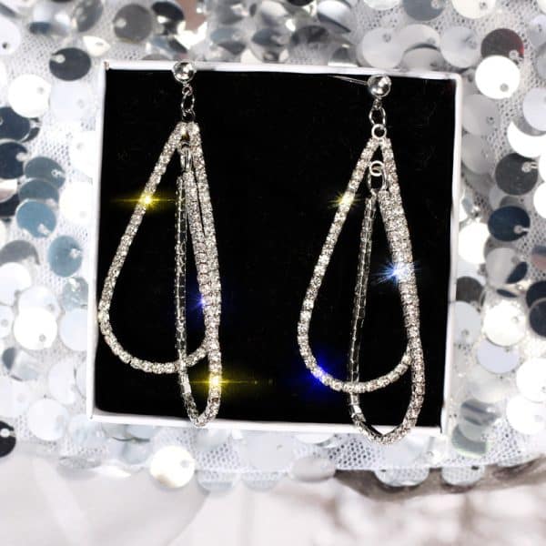 Water Drop Earrings Female Long Earrings With Diamonds