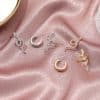 Cross-Border Retro Snake Set Earrings Cold Wind Fashion Three-Piece Earrings Net Red Ins Wind Snake Ear Clip