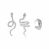 Cross-Border Retro Snake Set Earrings Cold Wind Fashion Three-Piece Earrings Net Red Ins Wind Snake Ear Clip