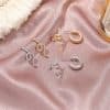 Cross-Border Retro Snake Set Earrings Cold Wind Fashion Three-Piece Earrings Net Red Ins Wind Snake Ear Clip