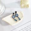 Blue Water Drop Temperament Opal Geometric Earrings