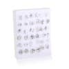 Cross-Border Hot-Selling Fashion Korean Plastic Stud Earrings Set Golden Silver Geometric Pattern Bow Stud Earrings