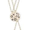 Sun, Moon And Star Pendant Set, Best Friend, Best friend, Friendship Couple Necklace, Fashion Jewelry