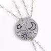 Sun, Moon And Star Pendant Set, Best Friend, Best friend, Friendship Couple Necklace, Fashion Jewelry