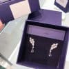 Drop-Shaped Geometric Crystal Tassel Earrings