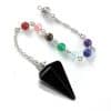 Aura Meditation Stone Jewelry Pendulum Divination Pendant Ling Pendulum Hexagonal Unisex Jewelry
