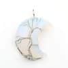 Cross-Border New Handmade Necklace Jewelry Moon Natural Crystal Stone Tree Of Life Jewelry Pendant Necklace Accessories