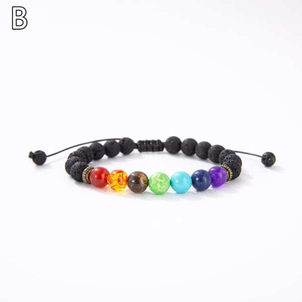 Colorful Volcanic Stone Beads Bracelet