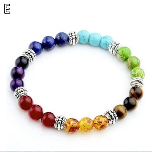 Colorful Volcanic Stone Beads Bracelet