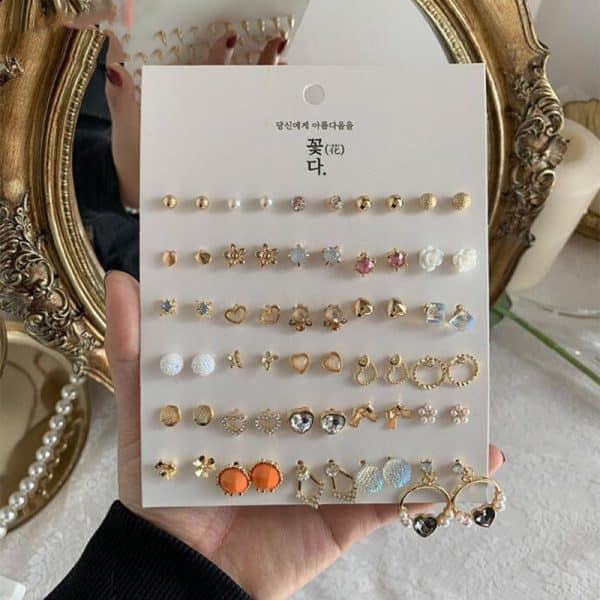 Mini Set Earrings Female Korean Style Simple Student Trend Earrings
