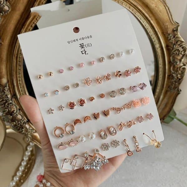 Mini Set Earrings Female Korean Style Simple Student Trend Earrings