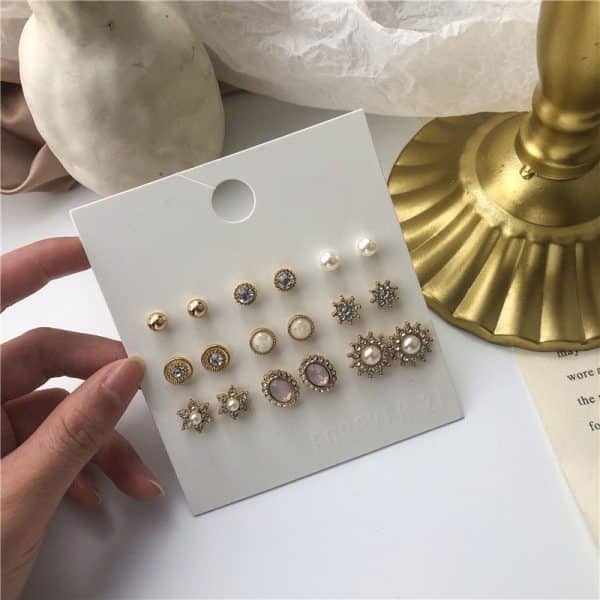 Mini Set Earrings Female Korean Style Simple Student Trend Earrings