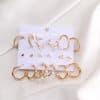 Inlaid Pearl Ladies Earrings French Vintage Gold Earring Set