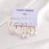 Inlaid Pearl Ladies Earrings French Vintage Gold Earring Set