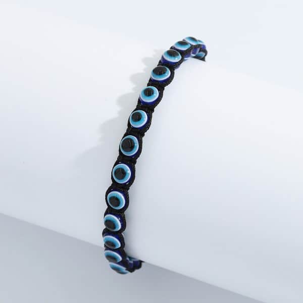 Blue Tiger Eye Stone Hand Woven Tiger Eye Frosted Stone Bracelet