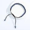 Blue Tiger Eye Stone Hand Woven Tiger Eye Frosted Stone Bracelet