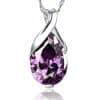 Amethyst Drop-Shaped Angel Tear Pendant Pendant