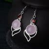 Hibiscus Stone  Crystal Earrings Drop Pear-shaped Earrings
